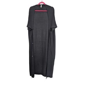 NWT Lululemon Rejuvenate Scarf Long Cardigan Womens Black Cocoon Wrap Cotton